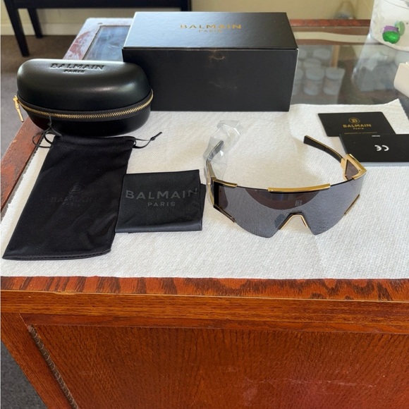 Balmain Black and Gold Flèche Sunglasses - Picture 10 of 12